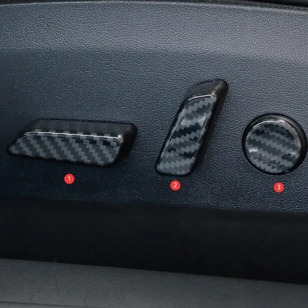 

For Tesla model 3 2017-2019 Accessories Car styling ABS Electric seat adjustment button decorative frame interior cover