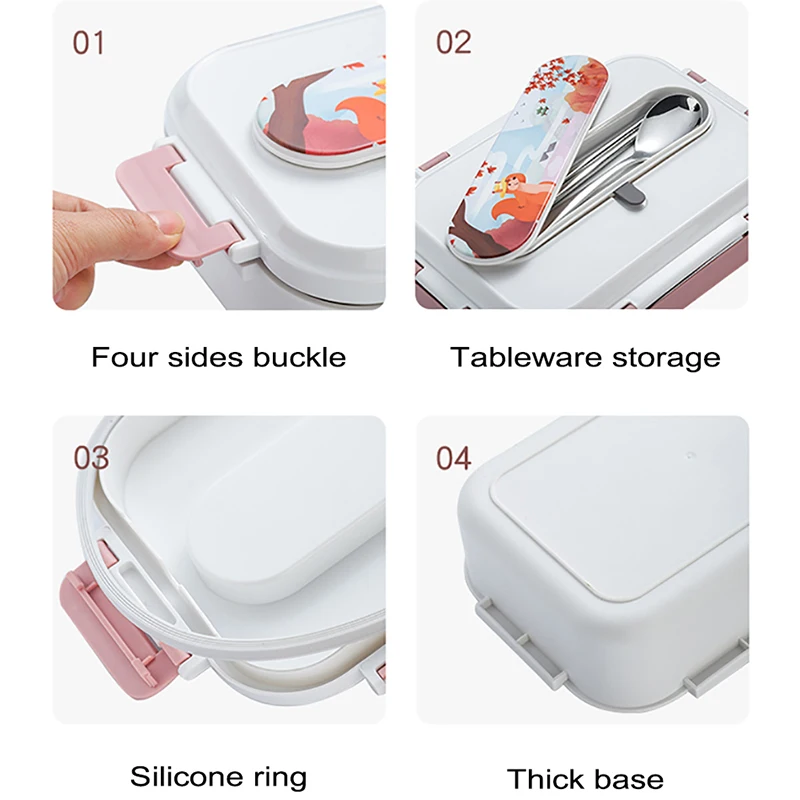 

Insulated Lunch Box 2020 New Best Selling Student Canteen Compartment Lunch Box with Exquisite Portable Stainless Steel