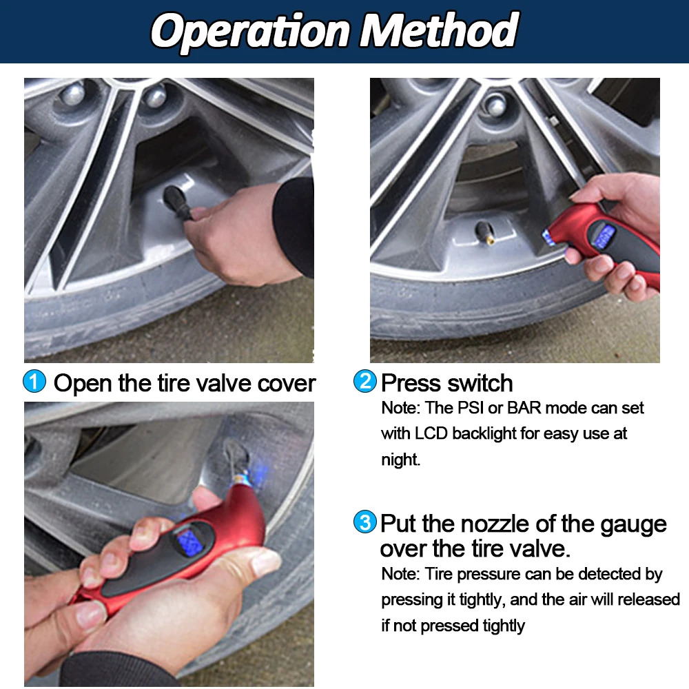 Измеритель давления в шинах 0 150 PSI мини цифровой датчик велосипедах