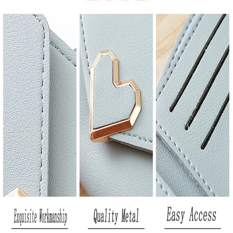 Женский кошелек из искусственной кожи винтажный маленький в форме сердца