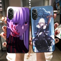 cartoons fate phone case for huawei p50 nova 7 8 pro honor 50 30 pro 50se play 4 5 luxury black silicone case