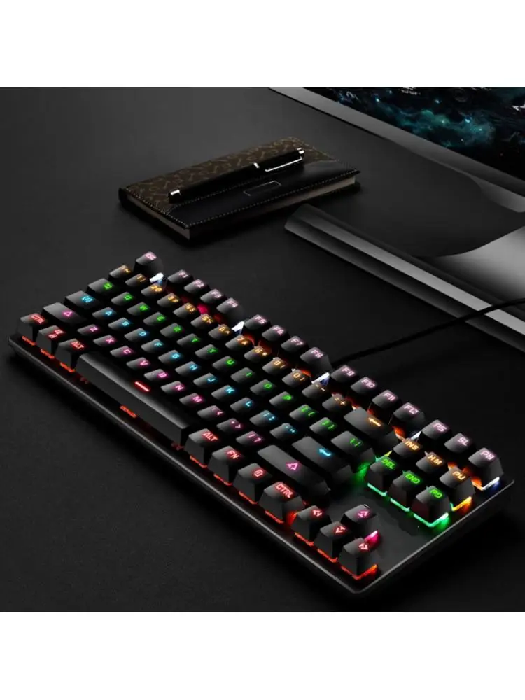 

Mechanical Keyboard 87 Keys Switch Wired Gaming Keyboards with RGB Backlight