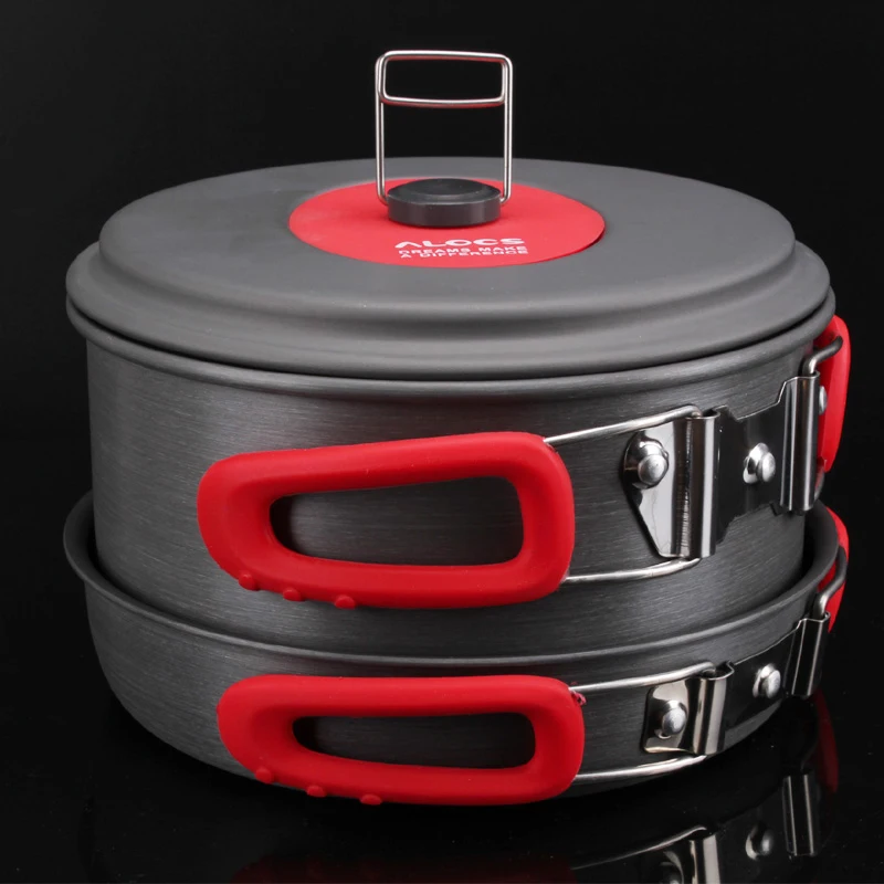 Alocs Кемпинг горшок набор 5 6 человек Открытый посуда оборудование для пикника и