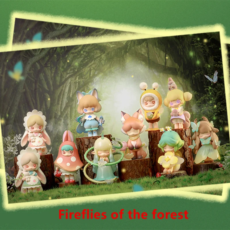 Продажа Laplly лес Светлячок Строительная игрушка девушка экшн-фигурка сюрприз коробка пазл Сумка милая модель подарок на день рождения