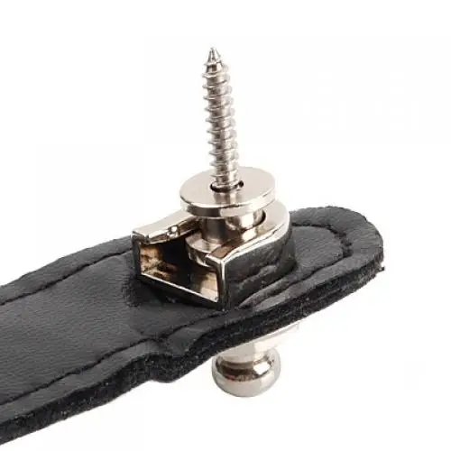 

1pc Chrome Plated Round Head Skidproof Strap Lock For Electric Guitars