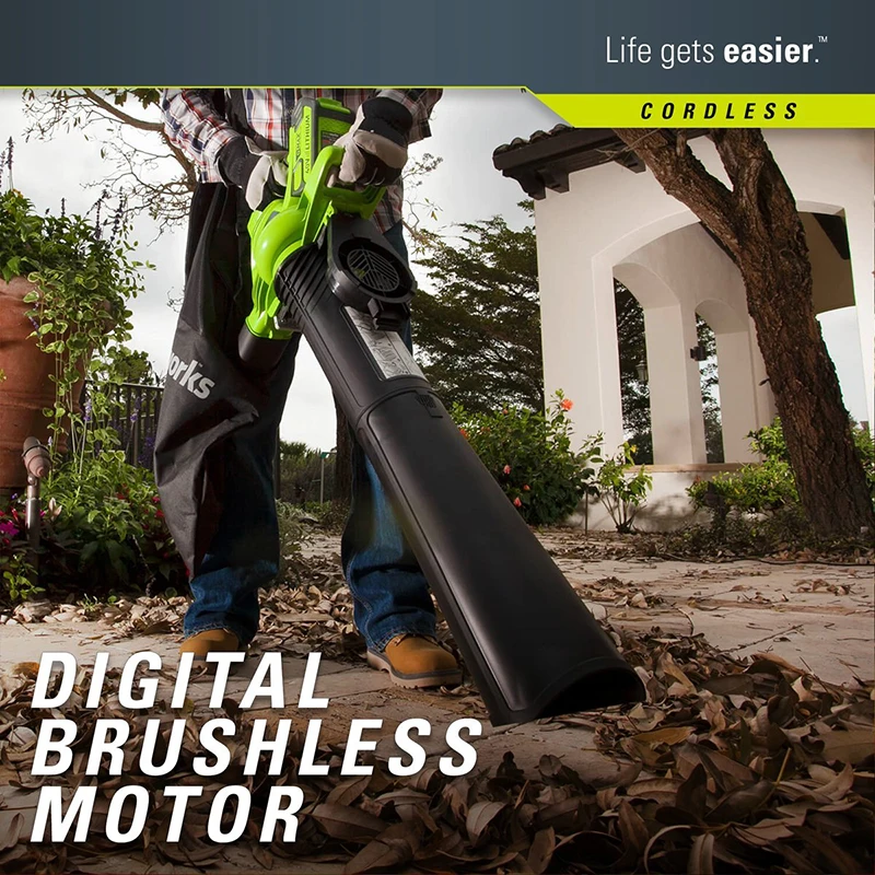 GreenWorks открытый сад DigiPro G-MAX 40 в Беспроводная переменная Speed185MPH воздуходувка Vaccumm с 4ah зарядное устройство