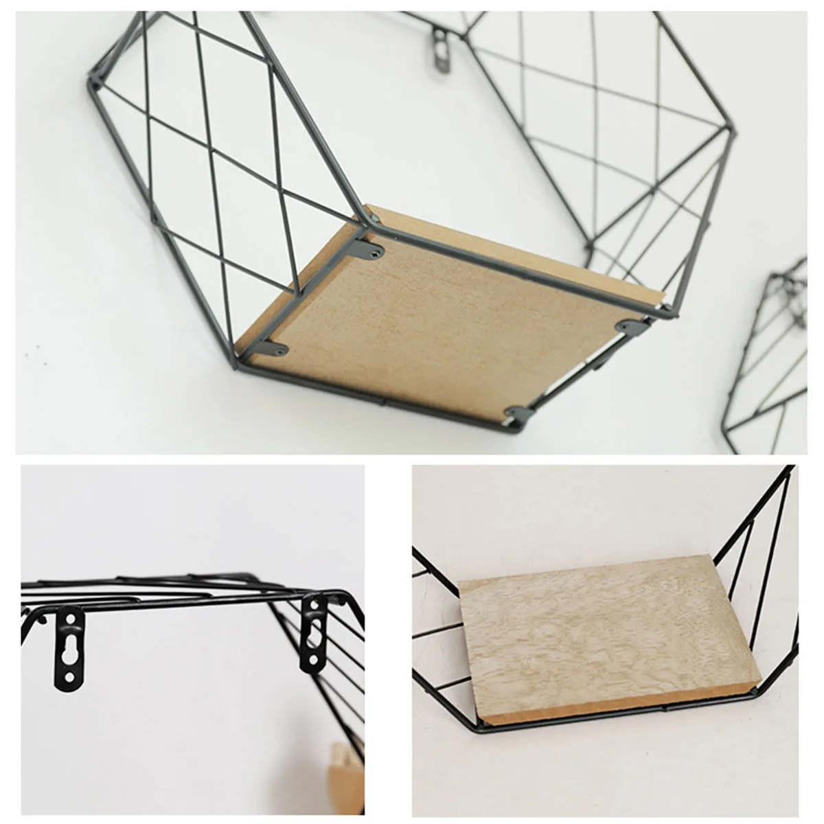 Настенные плавающие стеллажи металлическая стойка декоративные полки для