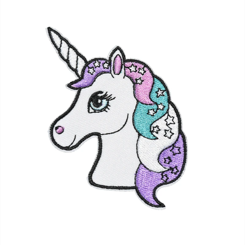 Красочные нашивки с вышивкой в виде единорога рождественские подарки аппликации