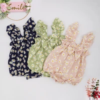 newborn baby girl floral rompers polyester new fashion strap sunsuit toddler clothes bodysuit beach playsuit infant outfits gift