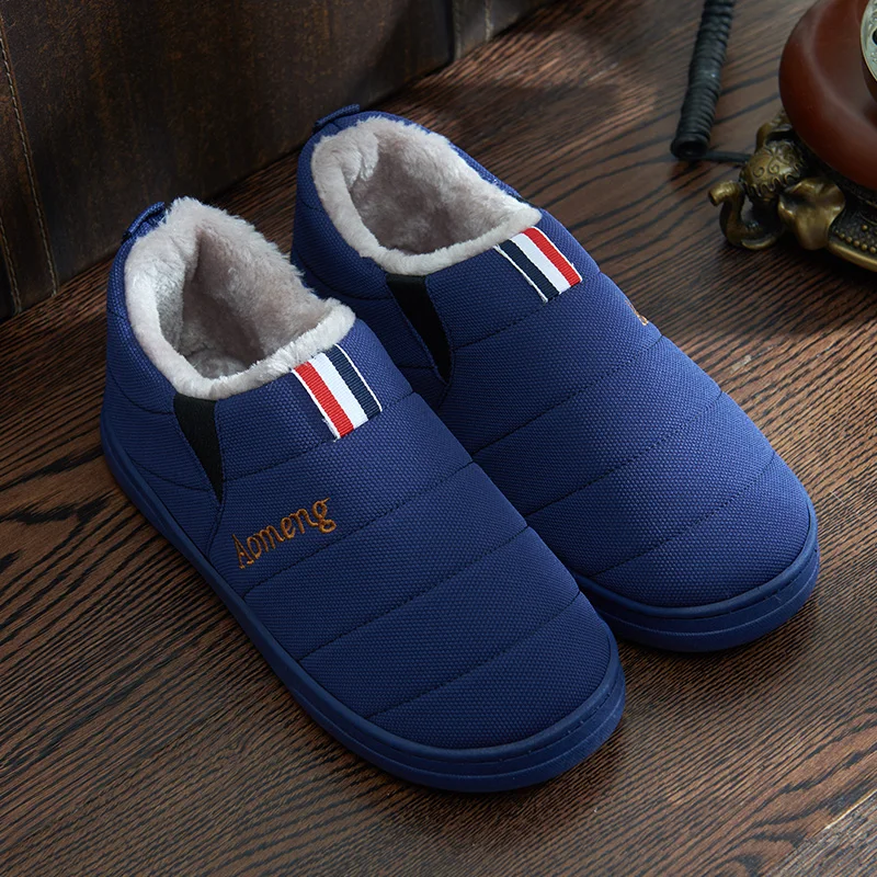 Мужские хлопковые тапочки Новинка 2019 года зимняя мужская теплая хлопковая обувь