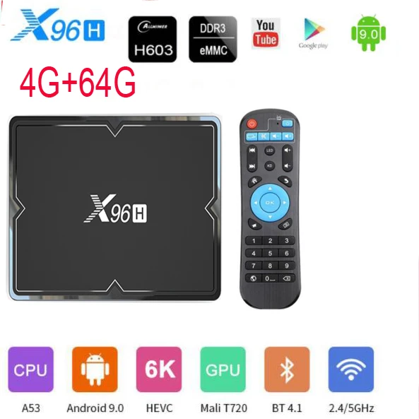 4G 64G daul wifi bt X96 H 50 шт Смарт ТВ приставка android 9,0 Allwinner H603 четырехъядерный 4G32GB/64GB 6K 2,4G& 5GHz Wifi BT android телеприставка X96 - Цвет: 4G 64G daul wifi bt