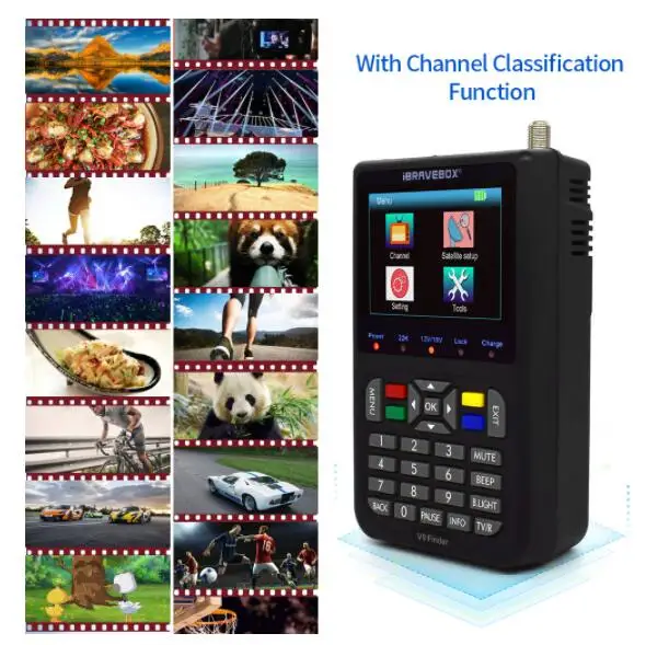 V9 Finder supports h.265 Digital Satellite LCD Signal Meter | Электроника
