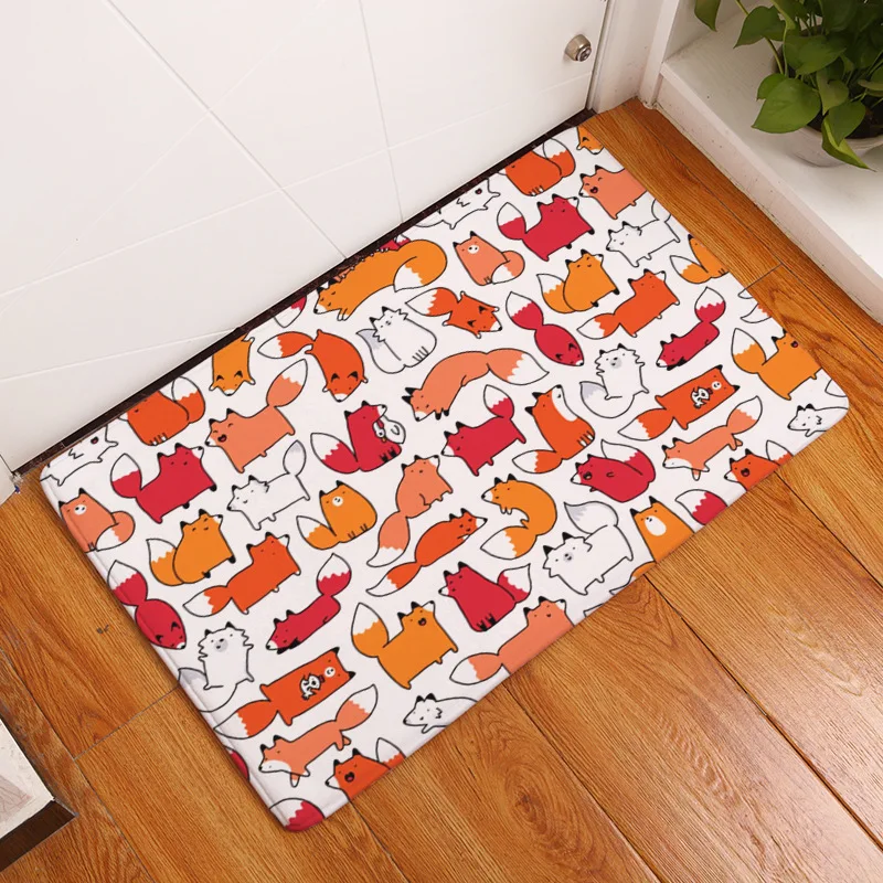 Противоскользящий коврик 40x60 см с изображением милых кошек и животных лиса белка