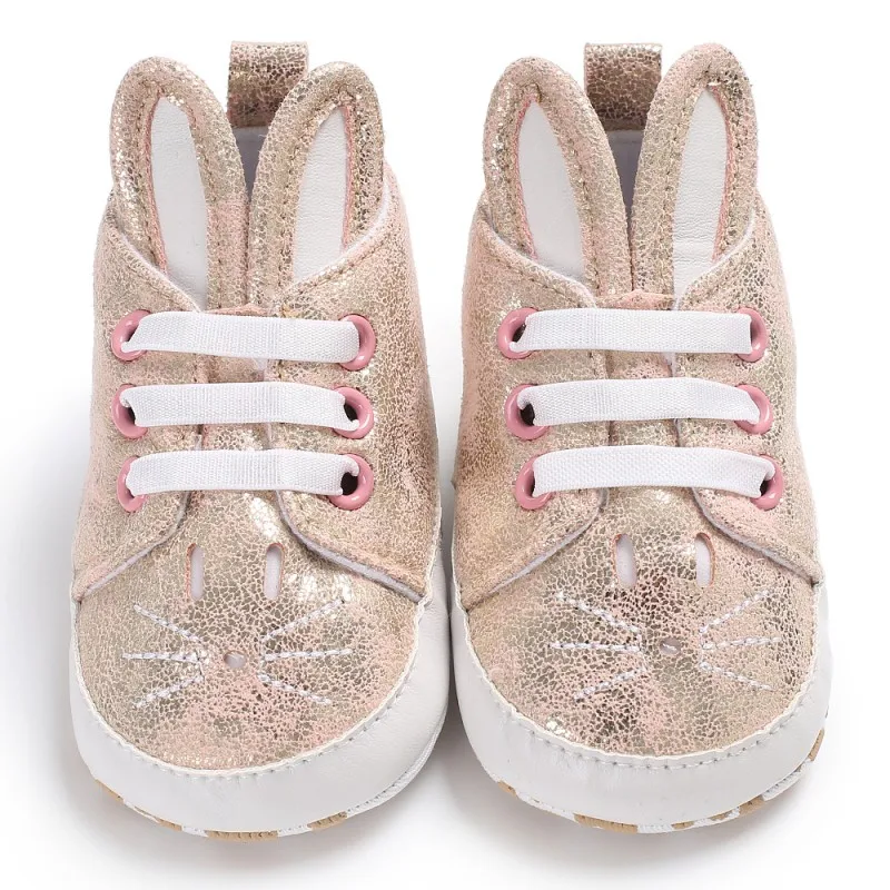 

Toddler Baby PU Sneakers Kids boys Girls First Walkers Fashion Rabbit Soft Sole Baby Sneakers 0-18M