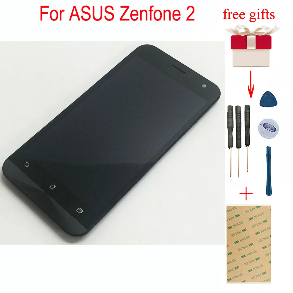 Для ASUS Zenfone 2 ZE500CL Z00D Полный ЖК-дисплей Панель модуль монитор+ сенсорный экран дигитайзер стекло сенсор сборка+ рамка