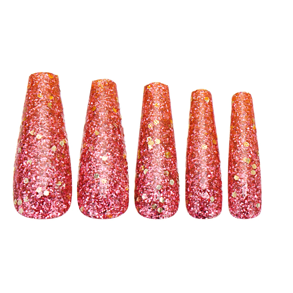 24 предмета в комплекте темно-зеленый накладные ногти длинный съемный