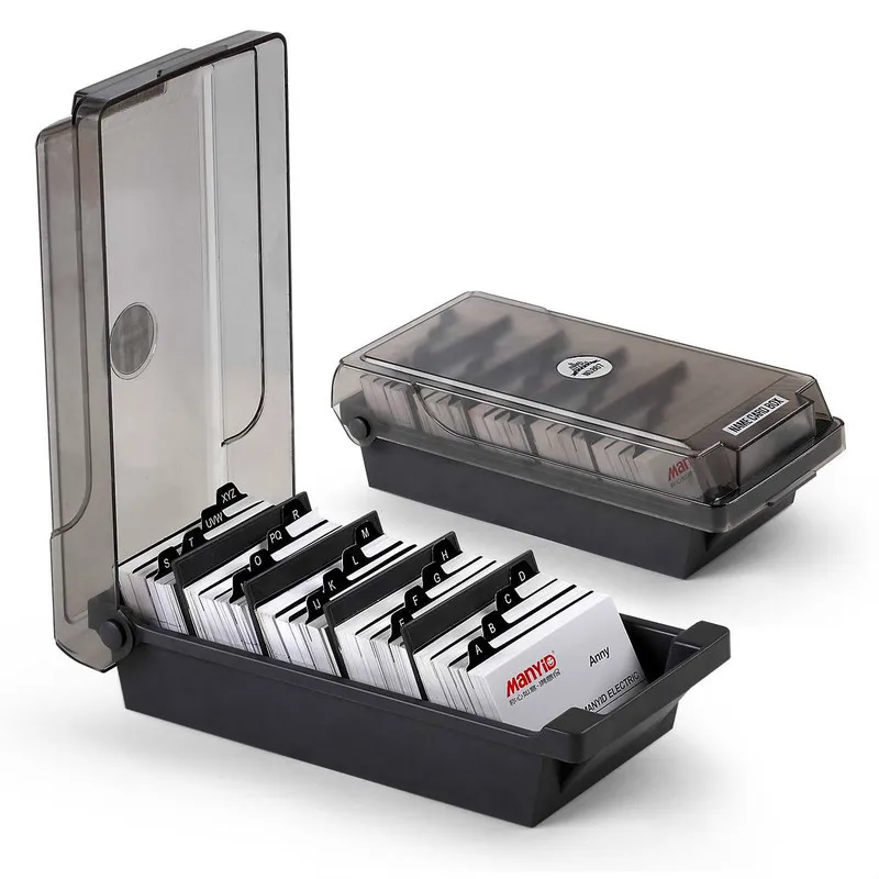 

1P Card case large capacity four-block compartment letter classification business card finishing office storage supplies WJ10316