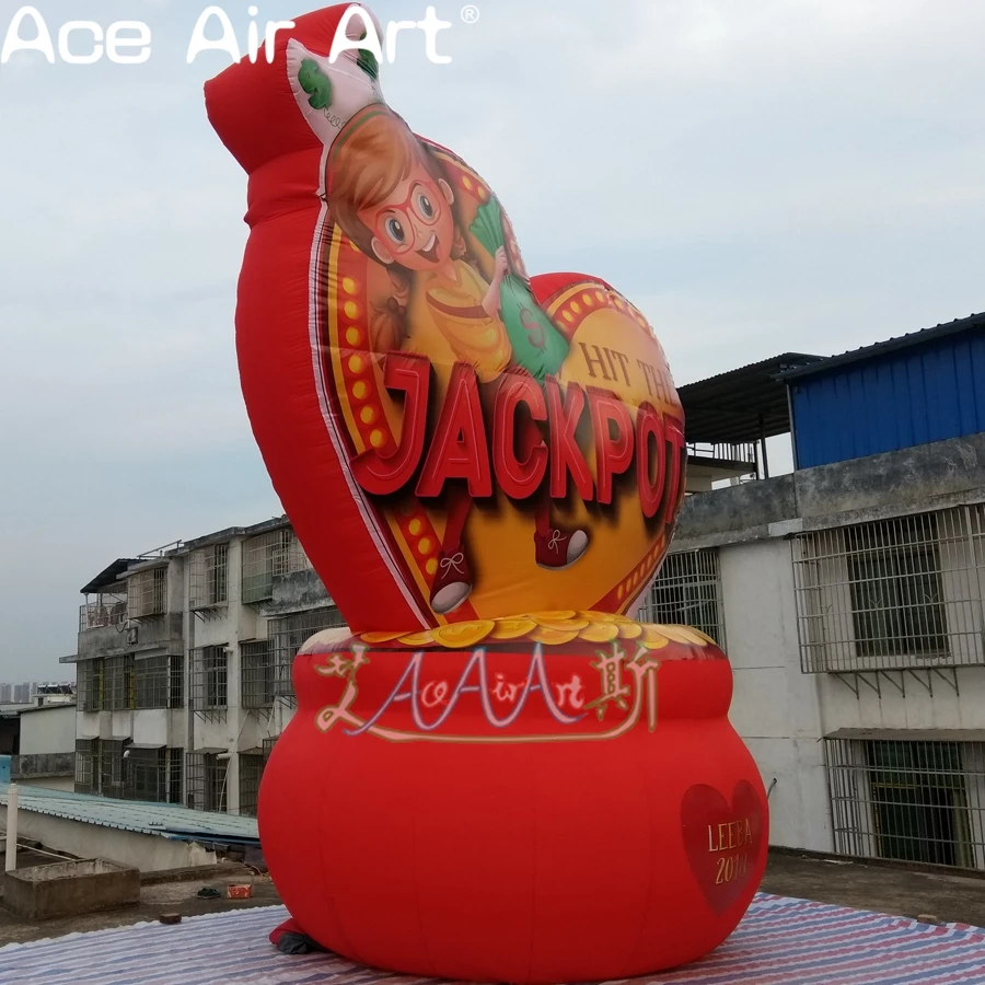 Пользовательские стоя Надувное сердце с логотипом jackpot надувной рекламный щит