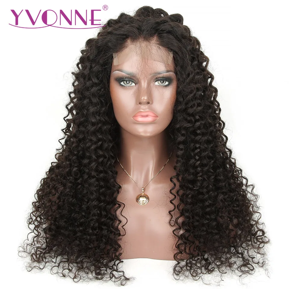Yvonne кружево своими руками закрытие парик глубокая волна человеческие волосы