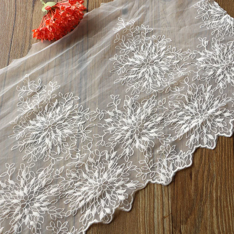 Новинка 1 ярд/Лот 24 см Высококачественная кружевная отделка вышивка ткань