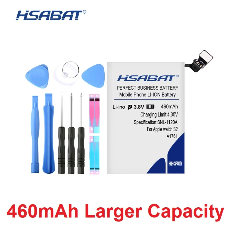 Аккумулятор HSABAT 0 цикл 460 мАч для Apple watch серии 1 2 38 мм 42 серия A1578 A1760 A1761 A1579 |