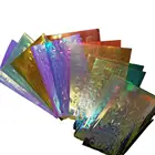 Наклейка для ногтей с эффектом Auroras 11 шт.компл., цветная пленка из фольги сделай сам, блестящее стекло, кубик льда, украшение для маникюра, новинка 2021