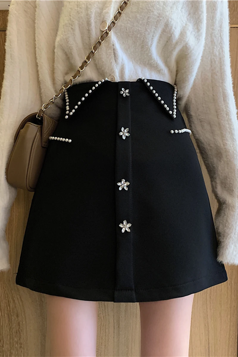 

skirts female new early autumn 2020 han edition of fashionable joker package buttocks short skirt little black