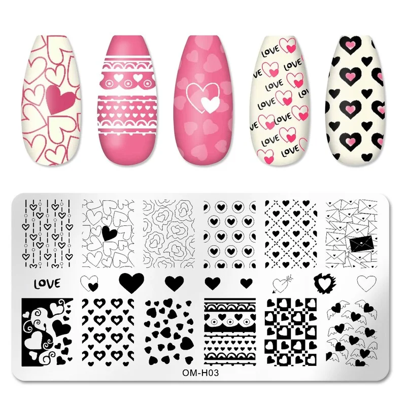 

1PCS Animal Plant Patterns Nail Stamping Plates Stainless Steel Nail Art Image Plate Stamp Template Stencil Tools Nails Stamp