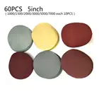 Набор наждачной бумаги, s 125 мм5 дюймов, 100015002000300050007000, зернистость s, 60 шт.