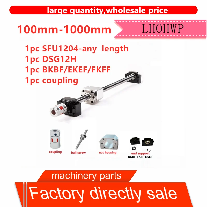 Фотометрическая длина готовый обработанный шариковый винт C7 + шариковая гайка