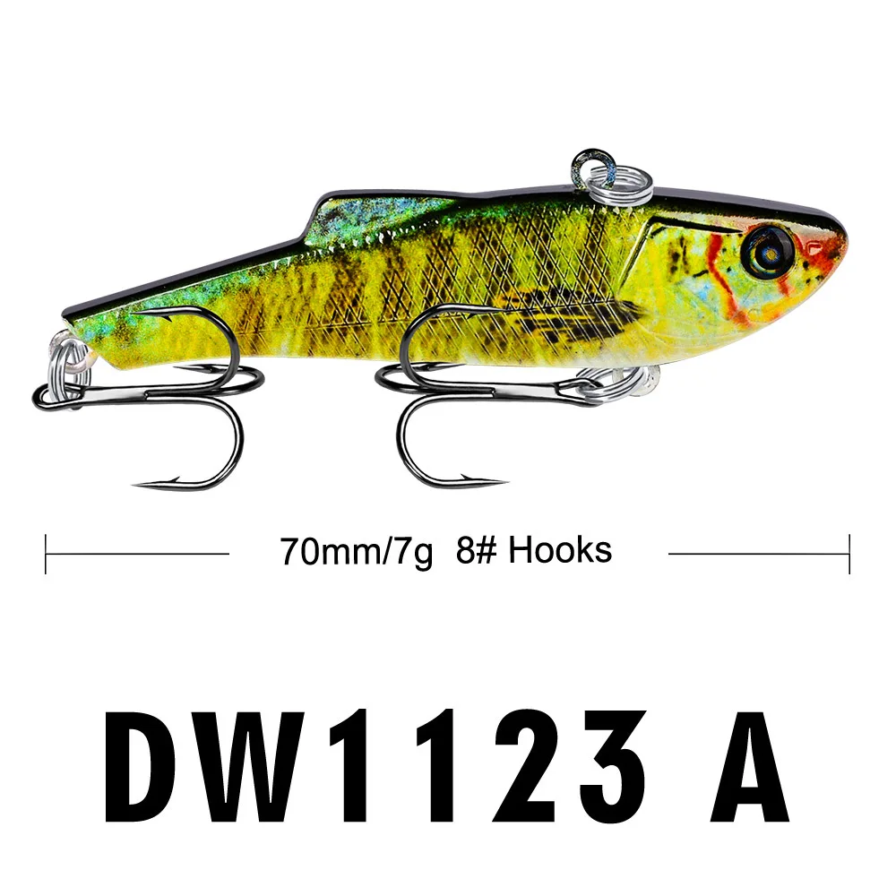 

1pcs 70mm fishing sea fishing bait VIB hard bait bionic water pull bait 7g lead fish freshwater bait fish hook