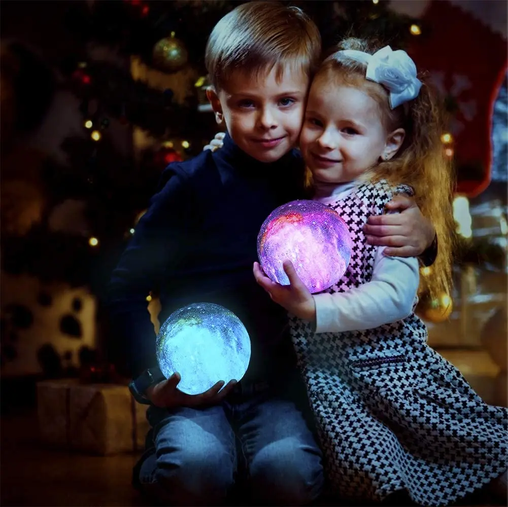 

Moon Light Child Night Light (15 cm) 16 Colors LED 3D Star Moon Light Remote Control Touch Control Baby Boy Birthday Gift
