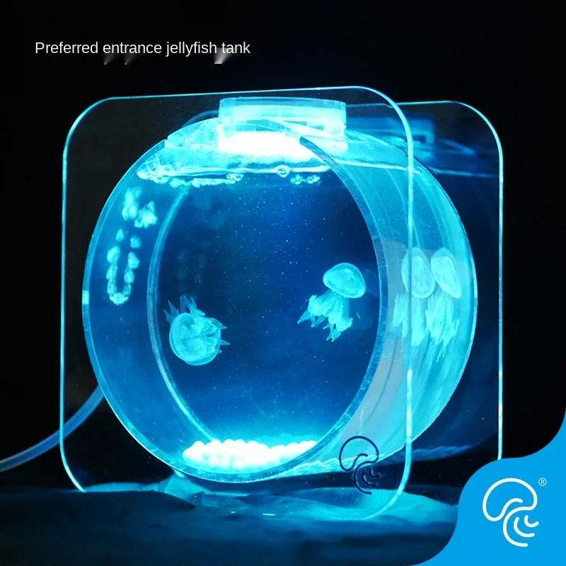 Медуза живая купить. Аквариум led desktop Jellyfish Tank. Аквариум PETKIT. Аквариум с медузами. Круглый аквариум с медузами.