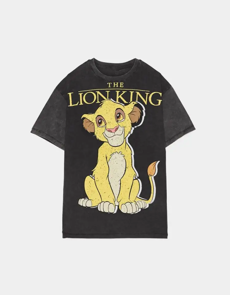 PUWD2019 мультфильм лев Король Simba печать свободная футболка с короткими рукавами женская одежда для пар 7504033