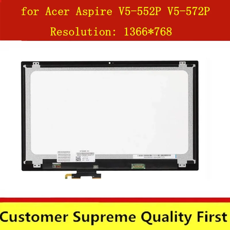 Бесплатная доставка 15 6 &quotсенсорный экран дигитайзер LCD сборка для Acer Aspire V5 572 572P