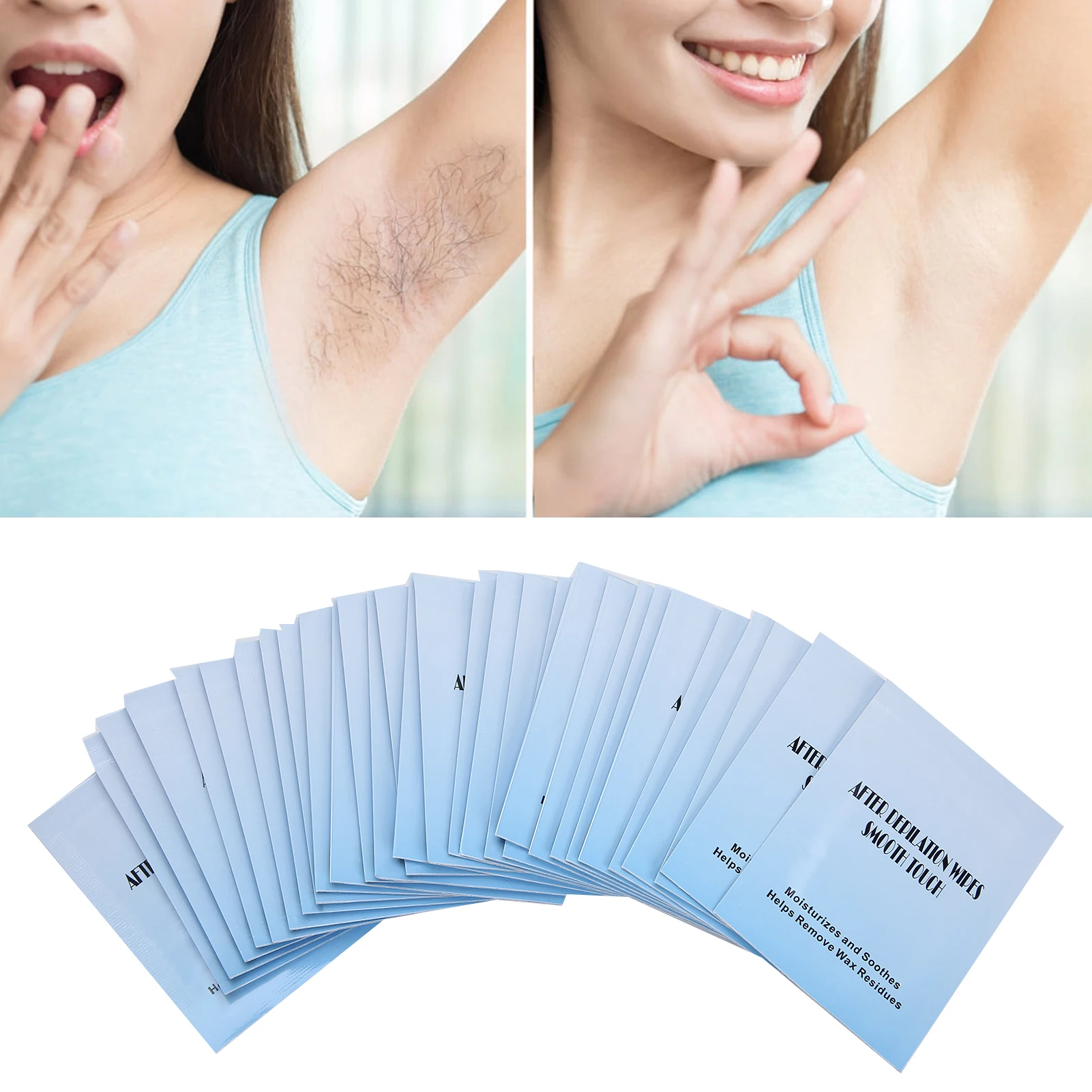 

30pcs Wax Removal Wipe Individually Wrapped Wet Tissue Moisten Wax Oil Cleaning Towelette