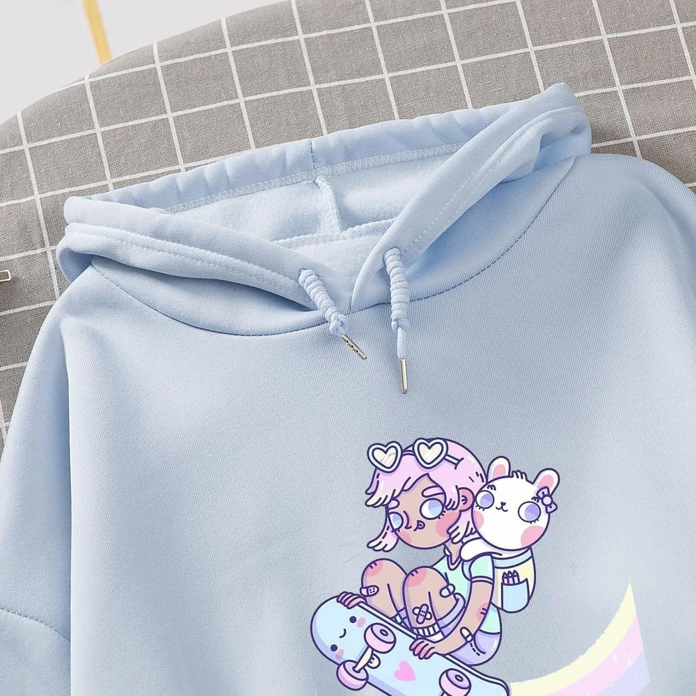 

Cartoon Oversized Women Hoodie Harajuku Sweatshirt Women Pullover Hoodies Graphic Streetwear Cute Sweatshirts for Teen Girls Top