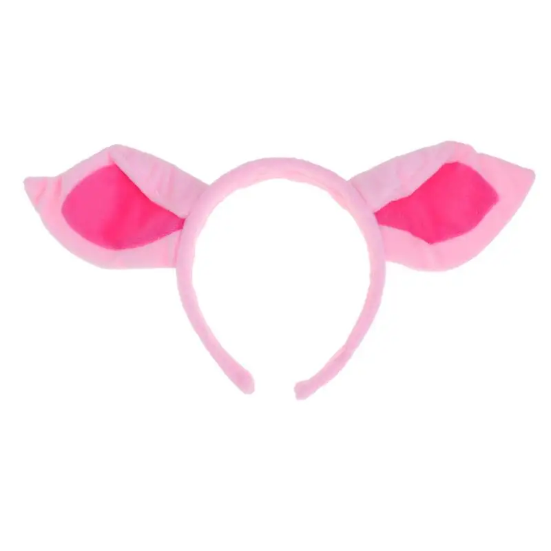Повязка на голову с мягкими свиными ушками для Хэллоуина животных косплея