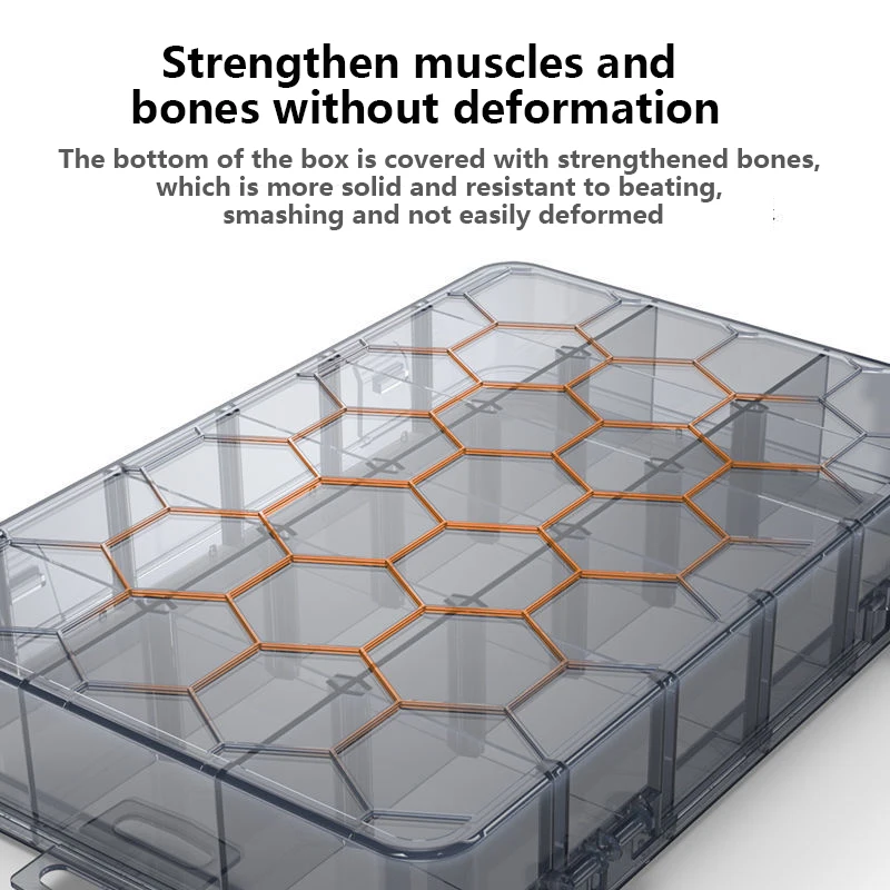 

Adjustable Storage Container Compartment Plastic Storage Box Component Screw Holder Case Display Container 9-24 Grids Organizer