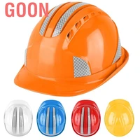 goon worker construction site protective cap ventilate abs hard hat reflective stripe safety helmet