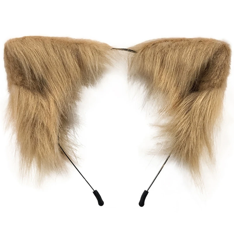 

Handmade Simulation Kitty Ear Headband Masquerade Furry Animal Cosplay Hair Hoop