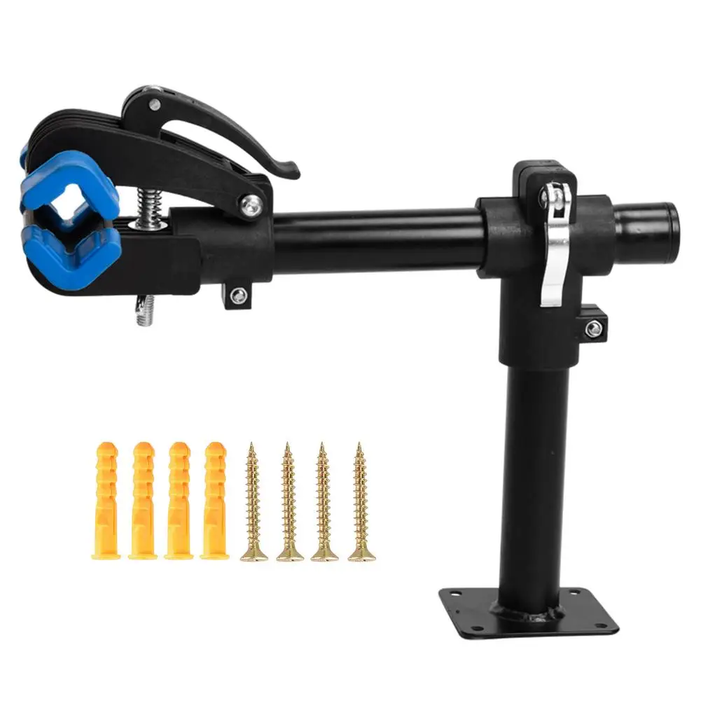 

Bicycle Wall Hanger Mountain Bike Hook Holder Storage Rack Carbon Steel 360 Degree Rotatable Bike Repair Stand Bike Accessories