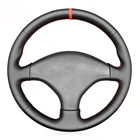 Черная искусственная кожа, сшитая вручную чехол рулевого колеса автомобиля для Honda Civic 6 EK CTR EK3 EK4 Civic Type R Sir EK9 1996-2000