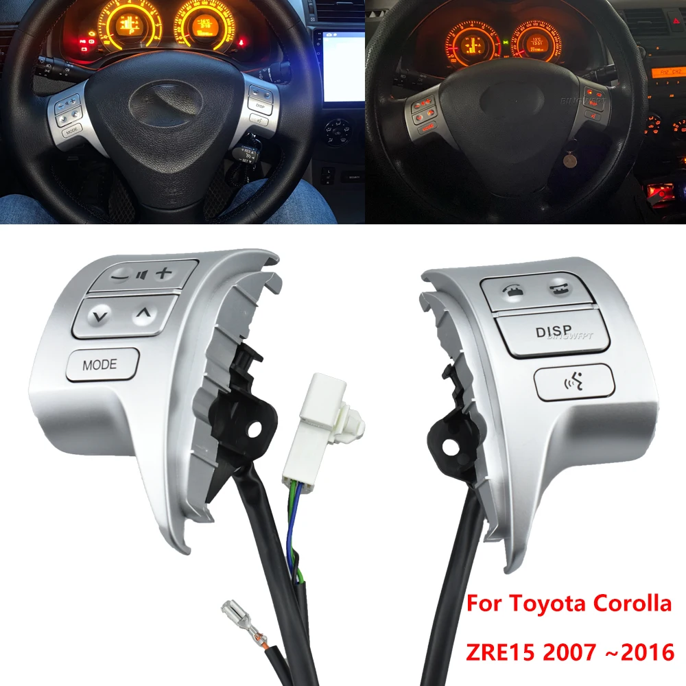 

84250-02200 New Bluetooth Steering Wheel Audio Control Switch For Toyota Corolla ZRE150L ZRE151L ZRE152L 2007-2009 84250-12020