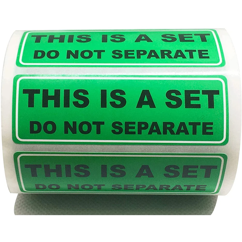 

1 X 3 Inch This is a Set Do Not Separate Labels - Fluorescent Green Labels Shipping Stickers Self Adhesive Labels 500/Roll