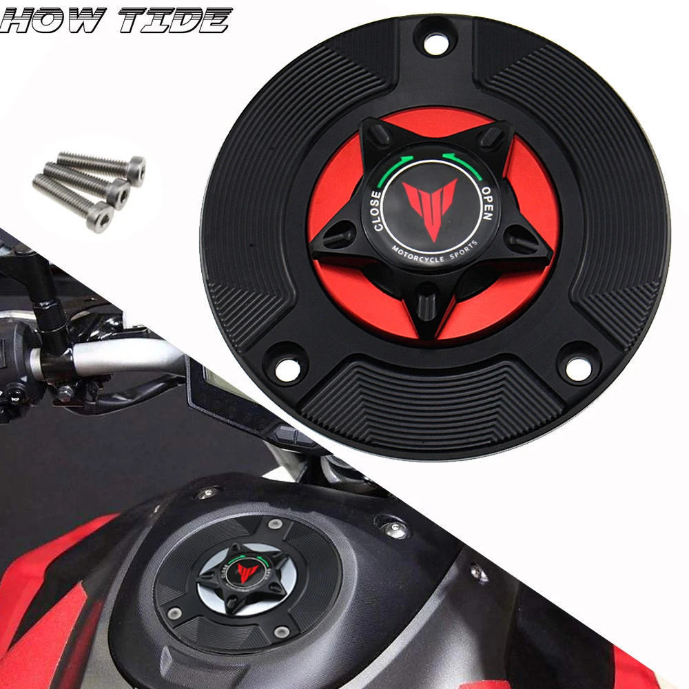 

Аксессуары для мотоциклов с логотипом MT, крышка для бензобака и топливного бака, алюминиевая крышка с ЧПУ для YAMAHA, задняя фотография