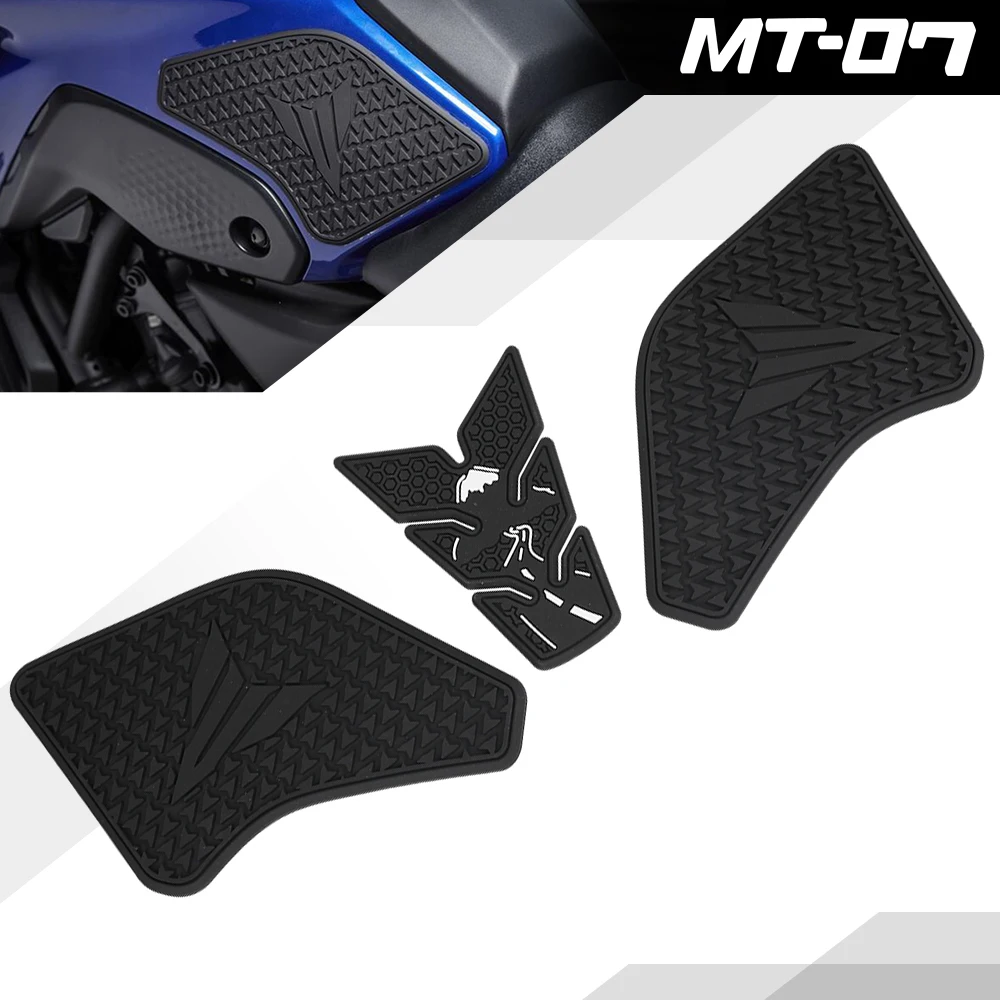 

MT-07 MT 07 Tank Traction Pads Side Stickers Knee Grips Protectors FOR YAMAHA MT07 2021 Decal Gas Oil Fuel Decal Tank sticker