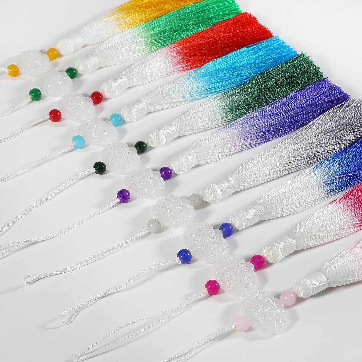 1 шт. разноцветные белые нефритовые кисточки в форме лотоса DIY украшения