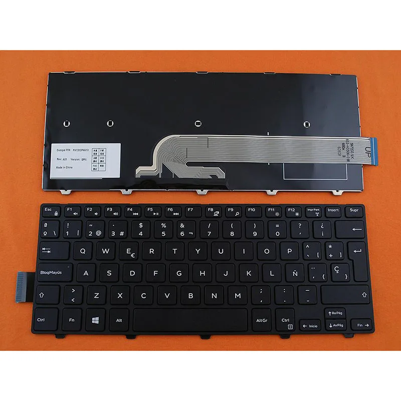 

SP Spanish Layout New Keyboard for Dell Inspiron 14 5442 5445 5447 5448 5451 5455 5458 7447 5452 5457 5459 5443 Laptop