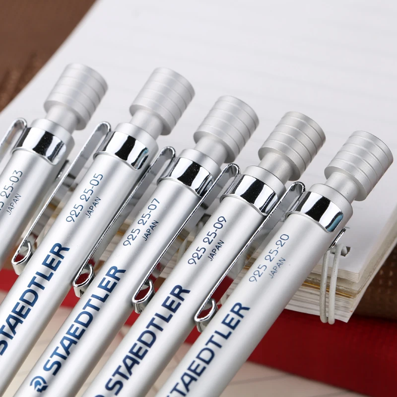 Немецкий STAEDTLER 925 25 металлический механический карандаш 1,3 мм Серебряный Профессиональный чертёжный карандаш 2,0 мм архитектурный дизайн канцелярские принадлежности